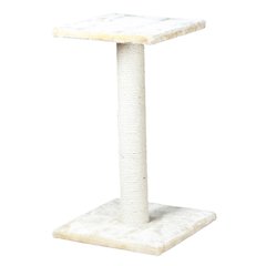 Espejo 27" Sisal Cat Scratching Post with Plush Platform, Beige