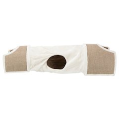 Sisal & Plush 1-Level 11.8" Cat Condos with Scratching Surface, Tunnel & Cat Toy