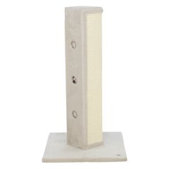 Soria Plush & Sisal 31.5" Square Scratching Posts, Cat Toys for Hunting, Greige