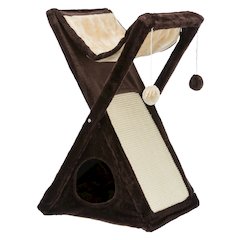 Miguel Fold & Store Plush & Sisal 25.5" Cat Tree, Hammock, Condo, Scratcher