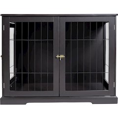 32.7" Dog Crate, Wooden Indoor Kennel Furniture for Medium Dogs Up to 50 lb