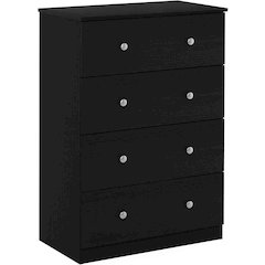 Furinno Tidur Simple Design 4-Drawer Dresser, Americano