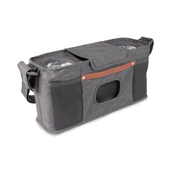 Parent Console with 2 Insulated Cup Holders-Gray