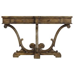 Primavera Maple Veneer Console Table, Narrow Entryway Table Sofa Table, Brown