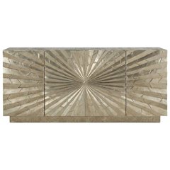 Solid Mango Wood TV Stand Entertainment Center with Storage, Silver