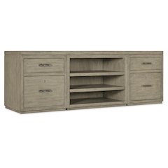Linville Falls 84" Credenza with Two Files and Open Desk Cabinet