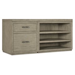 Linville Falls 60" Credenza with File and Open Desk Cabinet