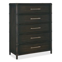 Retreat Pole Rattan Five-Drawer Chest
