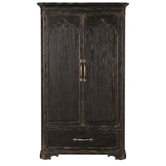 Oak Veneer Armoire Wardrobe Closet with Drawers and Shelves with Storage, Black
