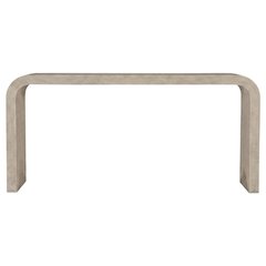 Wood and Resin Console Table, Sofa Table and Entryway Table, Brown