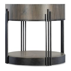 Hooker Furniture Commerce and Market Skyline Wood Side Table in Brown