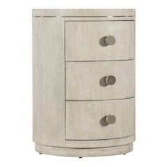 Modern Mood Round Wood Nightstand in Natural by Hooker Furniture