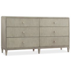 Elixir Six-Drawer Wood Dresser in Silver Finish by Hooker Furniture