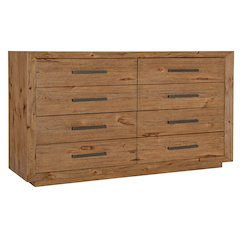 Hooker Furniture Big Sky Wood Eight Drawer Dresser in Brown Finish
