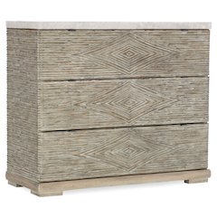 Amani Three Drawer Accent Chest in Beige Wood Finish