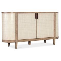 Melange Arbor Wood Credenza in Natural with Canvas Crackle by Hooker Furniture