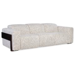 Atlas Power Sofa with Power Headrest with Cream Fabric by Hooker Furnishings