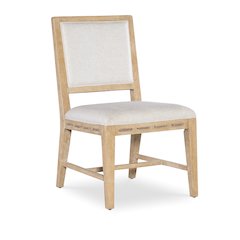 Retreat Cane Back Fabric Upholstered Side Chair in Beige by Hooker Furniture