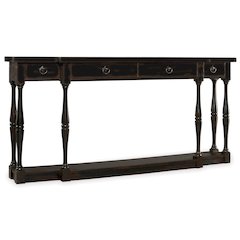 Sanctuary Four-Drawer Thin Console - Ebony