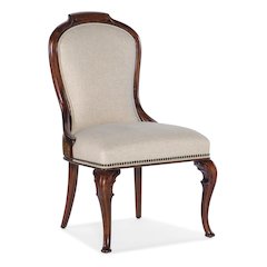 Hooker Furniture Charleston Fabric Upholstered Side Chair in Cherry Brown