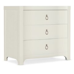 Serenity Antigua Three Drawer Nightstand in White Wood by Hooker Furniture