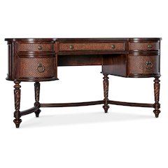 Charleston Wood Kidney Writing Desk in Brown by Hooker Furniture