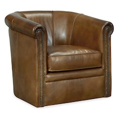 Axton Swivel leather Club Chair