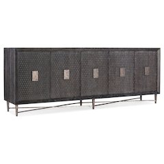 Melange Keenan Five Door Credenza in Brown Wood by Hooker Furniture