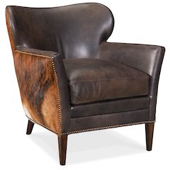 Kato leather Club Chair with Dark HOH