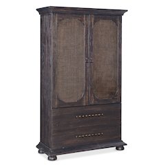 Hooker Furniture Big Sky Veneers Wood Small Wardrobe in Black