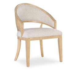 Retreat Cane Barrel Back Fabric Upholstered Chair in Beige by Hooker Furniture