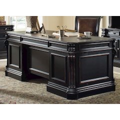 Telluride 76'' Executive Desk withWood Panels