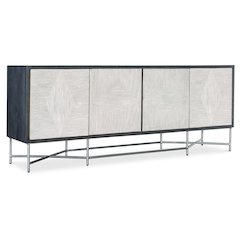 Hooker Furniture Commerce and Market Fine Lines Wood Credenza in White
