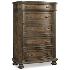 Hooker Furniture Rhapsody 5-Drawer Chest in Rustic Walnut