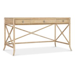 Retreat Pole Rattan Wood Writing Desk in Beige by Hooker Furniture