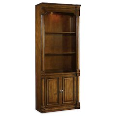 Hooker Furniture Tynecastle 3 Shelf Bunching Bookcase in Medium Wood