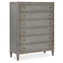 Hooker Furniture Bedroom Ciao Bella Six-Drawer Chest- Speckled Gray