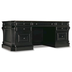 Telluride 76'' Executive Desk withleather Panels