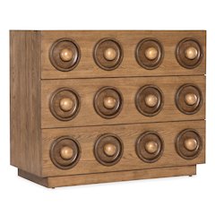 Hooker Commerce & Market Knobby 3-Drawer Accent Chest in Light Natural Wood