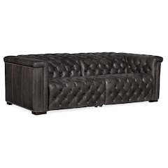 Savion 2 over 2 Sofa with Power Recline & Power Headrest in Gray Leather