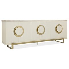 Hooker Furniture Melange Noelle Media Credenza in Cream and Gold