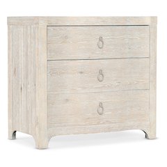 Serenity Antigua Three Drawer Nightstand in White Wood by Hooker Furniture