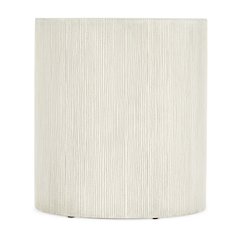 Serenity Swale Round Side Table in Gray Wood by Hooker Furniture