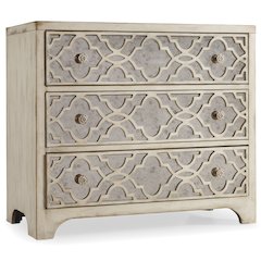 Hooker Furniture Sanctuary Wood Fretwork Accent Chest in Natural