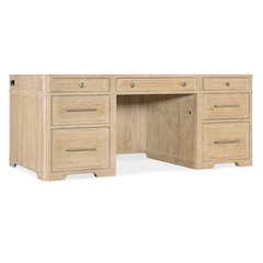 Hooker Furniture Retreat Executive Wood Desk in Beige