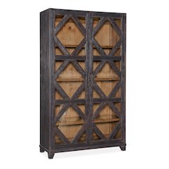Hooker Furniture Big Sky Veneers and Glass Display Cabinet in Black
