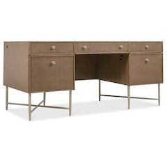 Sonnet Executive Desk in Medium Brown Wood by Hooker Furnishings