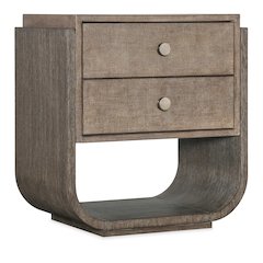 Modern Mood Two Drawer Wood Nightstand in Brown by Hooker Furniture