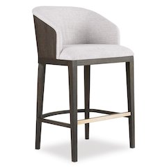 Hooker Furniture Curata Upholstered Bar Stool in Midnight Brown