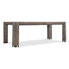 Modern Mood Wood Leg Dining Table w/ 24in leaf in Brown by Hooker Furniture